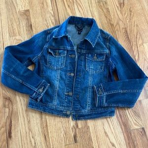GAP Distressed Denim Jacket, Size Medium